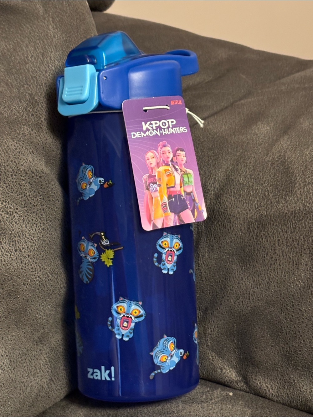 K-Pop Demon Hunters Blue Water Bottle